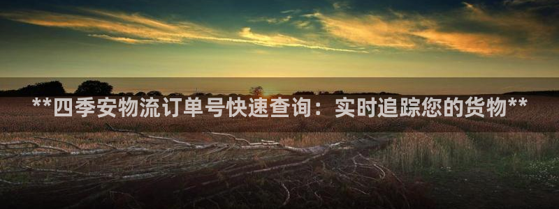 28圈的平台：**四季安物流订单号快
