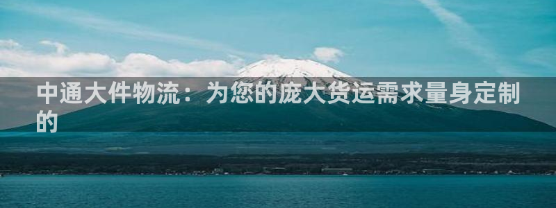 28圈昵称：中通大件物流：为您的庞大